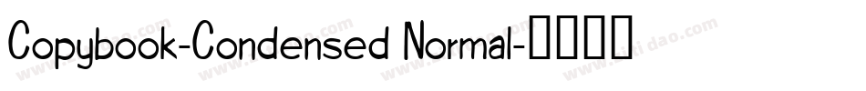 Copybook-Condensed Normal字体转换
